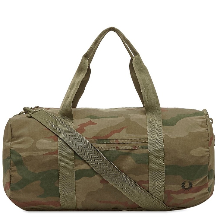 Photo: Fred Perry Camo Barrell Bag