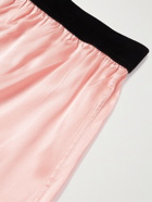 TOM FORD - Velvet-Trimmed Stretch-Silk Satin Boxer Briefs - Pink