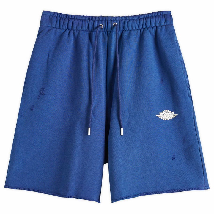 Photo: Air Jordan Rare Air Pullover Fleece Short in Deep Royal/Sail