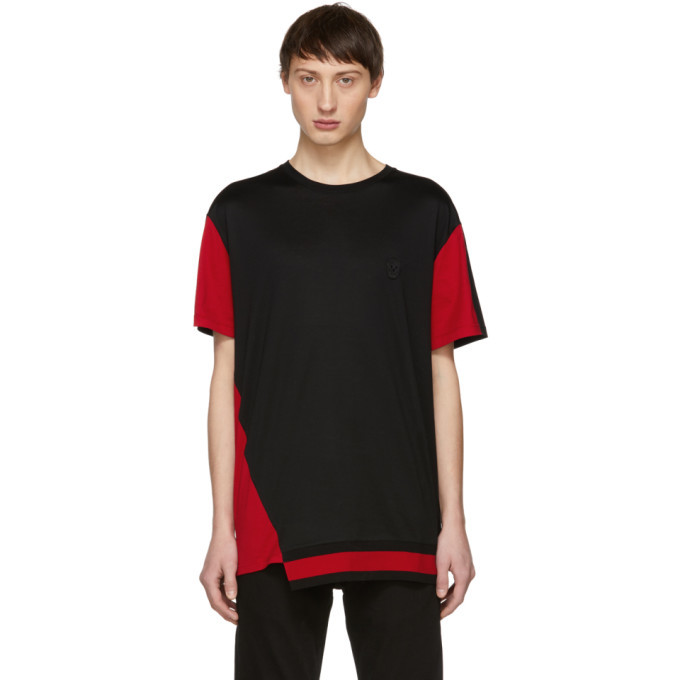 Photo: Alexander McQueen Black and Red Panelled T-Shirt