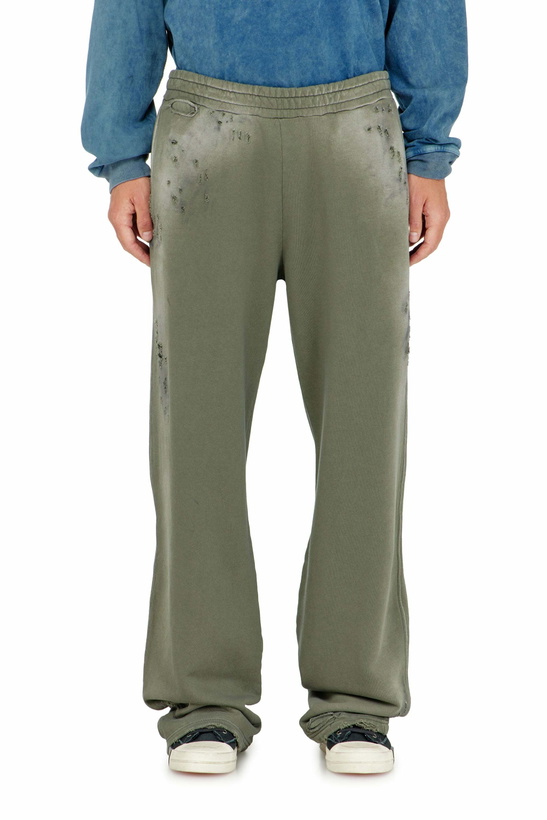 Photo: Diesel Cotton sweatpants with destroyed effect - Pants Mens in Green