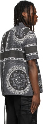 Sacai Black & Grey Bandana Print Shirt