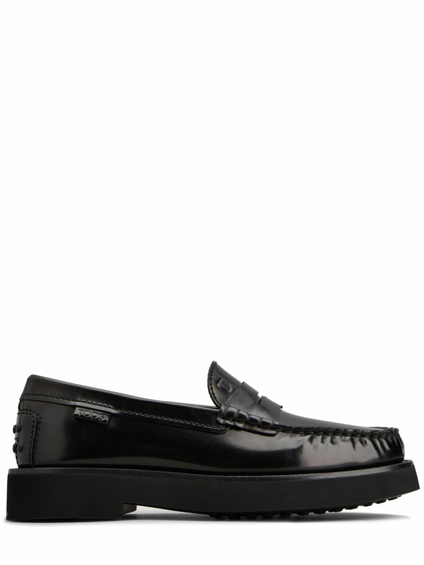 Photo: TOD'S - Logo Leather Loafers