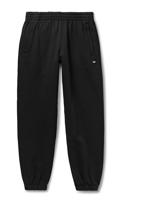 Photo: ADIDAS ORIGINALS - Adicolor Tapered Logo-Appliquéd Loopback Organic Cotton-Jersey Sweatpants - Black