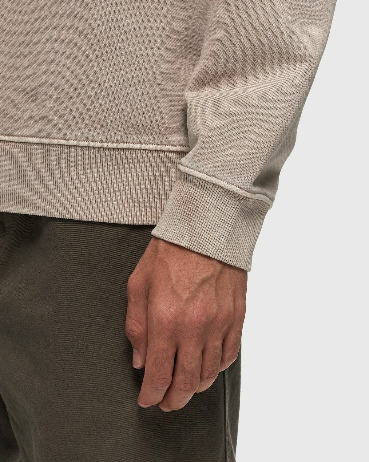 Woolrich Garment Dyed Crewneck Beige Sweatshirts