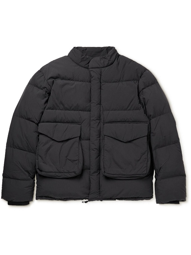 Photo: Snow Peak - Quilted Recycled Nylon-Ripstop Down Jacket - Black