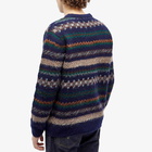 Howlin by Morrison Men's Howlin' A Woolen Wonder Fair isle Crew Knit in Navy