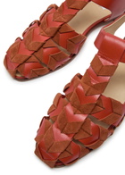 Gabriela Hearst Willow Leather Sandals Orange