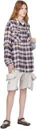 OPEN YY Gray Rolled Waist Sweat Cargo Shorts