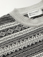 Universal Works - Fair Isle Wool-Blend Sweater - Gray