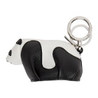 Loewe Black and White Panda Charm Keychain