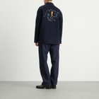 Drôle de Monsieur Men's Drole De Monsieur Pinstriped Jacket in Dark Navy