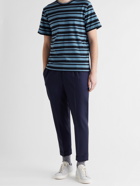 BARENA - Striped Cotton-Jersey T-Shirt - Blue