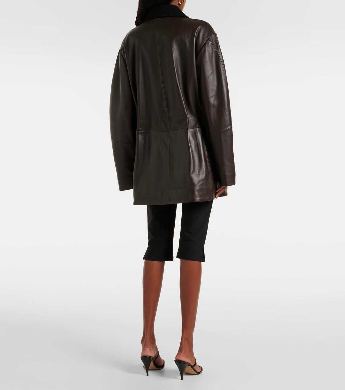 Vince Wool-trimmed leather jacket