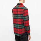 Portuguese Flannel Men's Lars Blanket Check Overshirt in Red/Green/Black