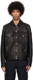 Belstaff Black Piston Leather Jacket