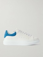 McQueen - Exaggerated-Sole Leather Sneakers - White