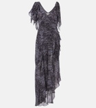 Isabel Marant Tylena printed silk georgette ruffled midi dress