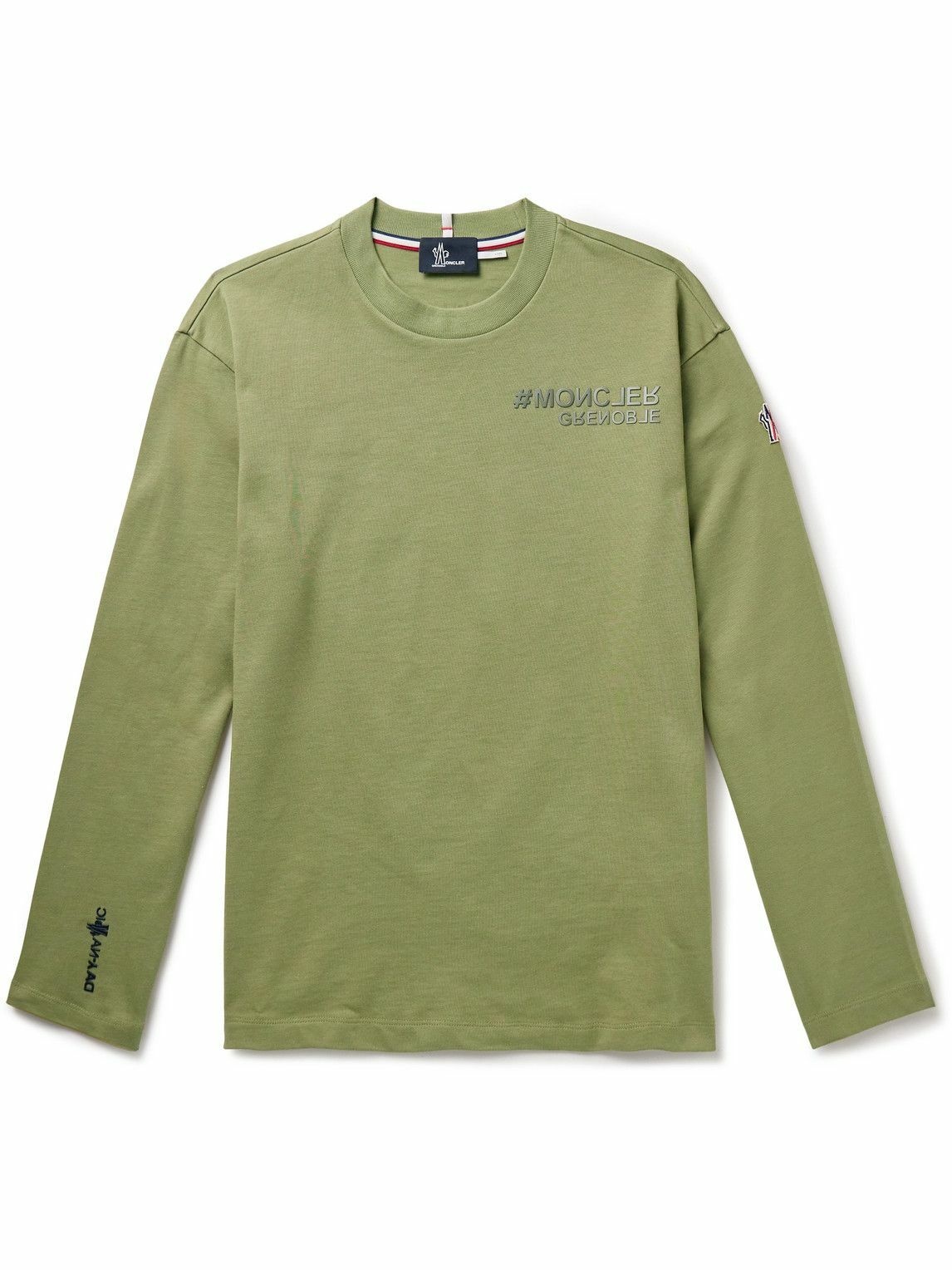 Photo: Moncler Grenoble - Logo-Appliquéd Cotton-Jersey T-Shirt - Green
