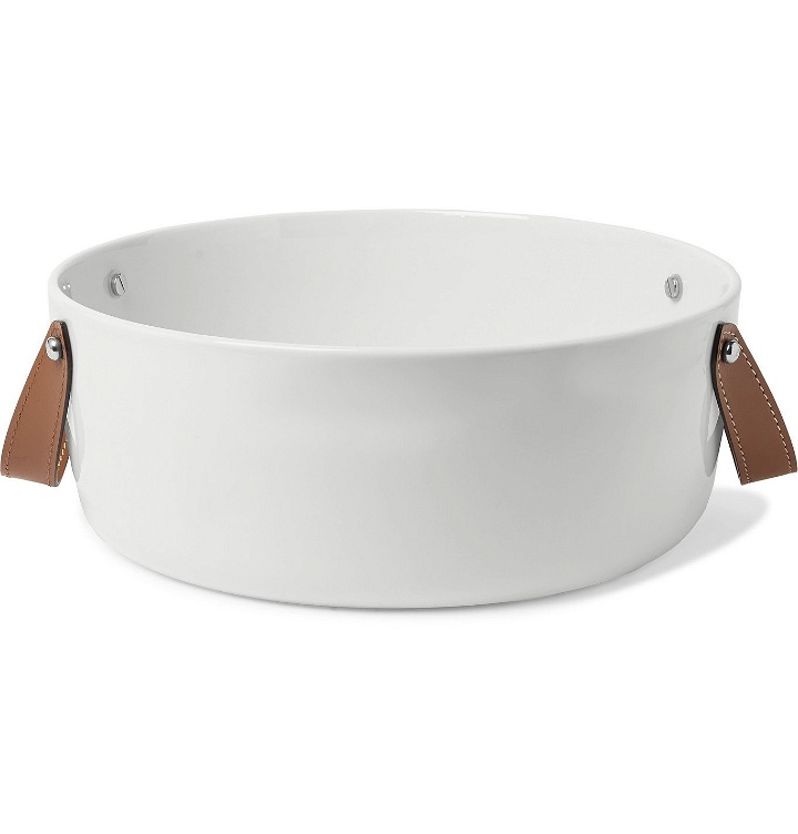 Photo: Ralph Lauren Home - Wyatt Porcelain and Leather Salad Bowl - White