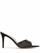GIANVITO ROSSI 85mm Rania Suede & Organza Mules