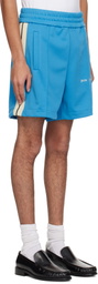 Palm Angels Blue Classic Logo Track Shorts