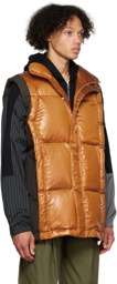 Feng Chen Wang Tan & Gray Deconstructed Down Vest