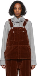 doublet Brown Velvet Cut Off Tank Top