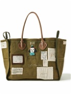KAPITAL - #4 MILK BAG Small Leather-Trimmed Embellished Canvas Tote Bag