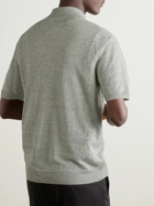 Mr P. - Linen Polo Shirt - Gray