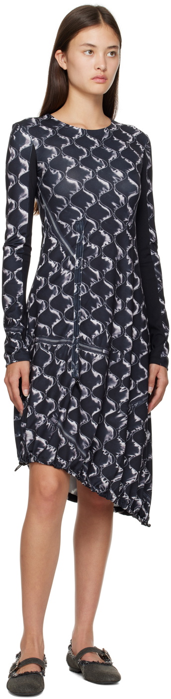 Andersson Bell Black Quilting Midi Dress