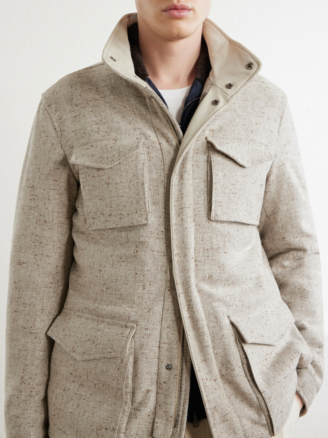 Herno - Virgin Wool-Tweed Field Jacket - Neutrals