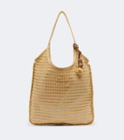 Miu Miu Ivy crochet raffia tote bag