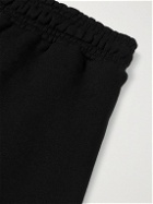 Ninety Percent - Wide-Leg Organic Cotton-Jersey Drawstring Shorts - Black