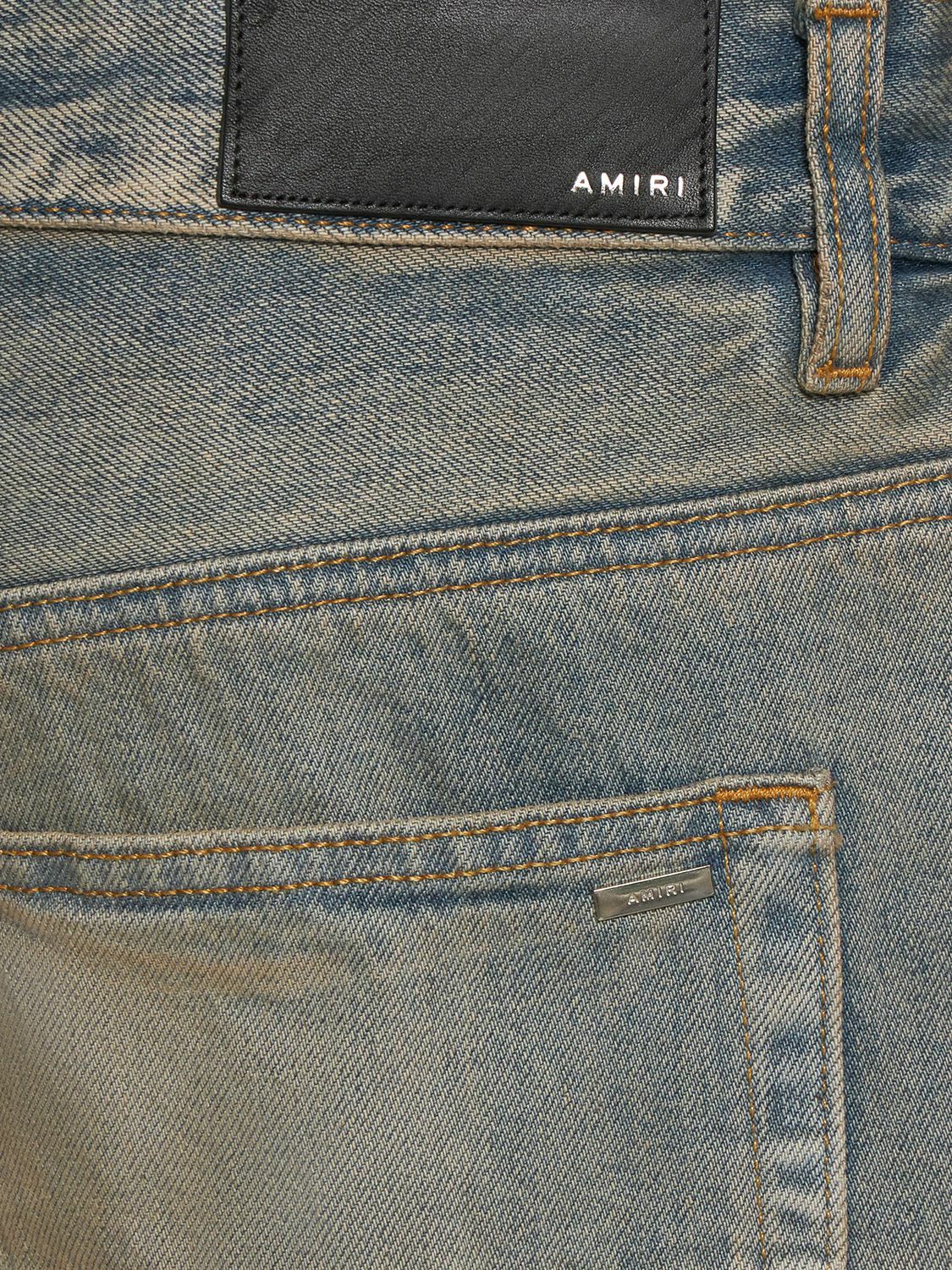 AMIRI - Leather Star Straight Jeans Amiri