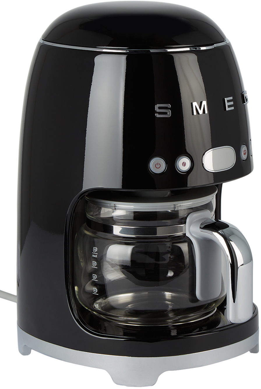 SMEG Black Retro-Style Drip Coffee Maker, 1.2 L