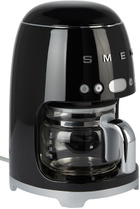 SMEG Black Retro-Style Drip Coffee Maker, 1.2 L