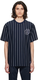 BOSS Navy Striped T-Shirt