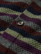 Oliver Spencer - Britten Striped Wool Cardigan - Gray