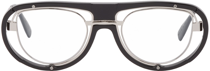 Photo: Kuboraum Black & Silver H92 Glasses