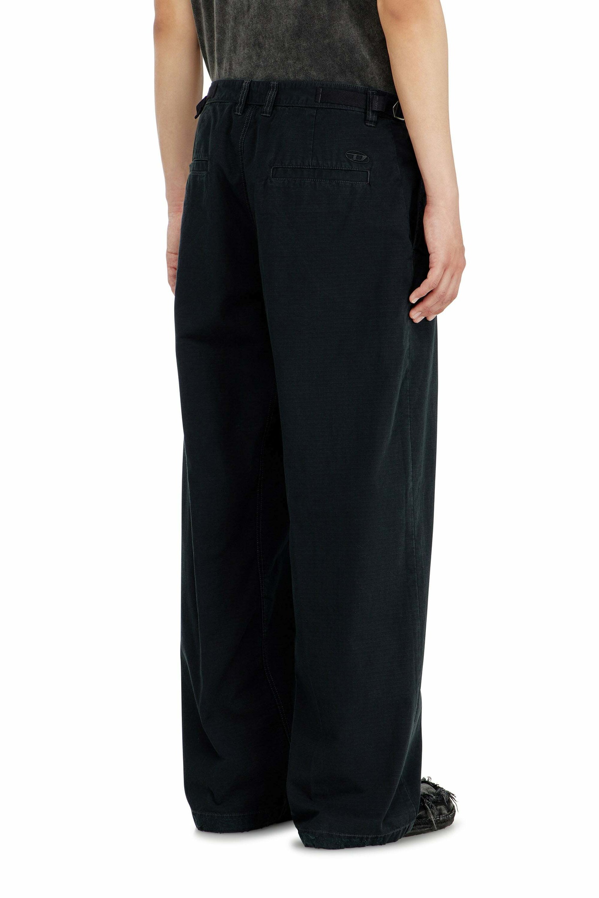 Diesel Cotton ripstop pants with side buckles - Pants - Man -