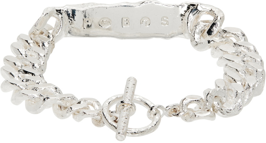 Pearls Before Swine Silver ID Tag Bracelet