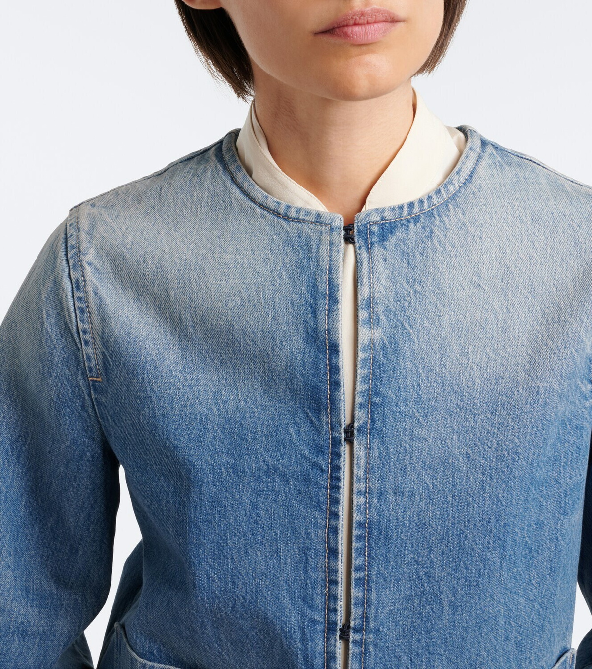 Valentino VGold faded denim jacket