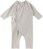 Kodomo BEAMS Baby Gray Wrap Jumpsuit