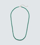 Mateo 14kt gold beaded necklace with malachite