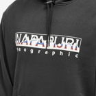 Napapijri Men's Telemark Graphic Logo Hoodie in Black