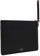 Valentino Garavani Black 'VLTN' Leather Document Holder