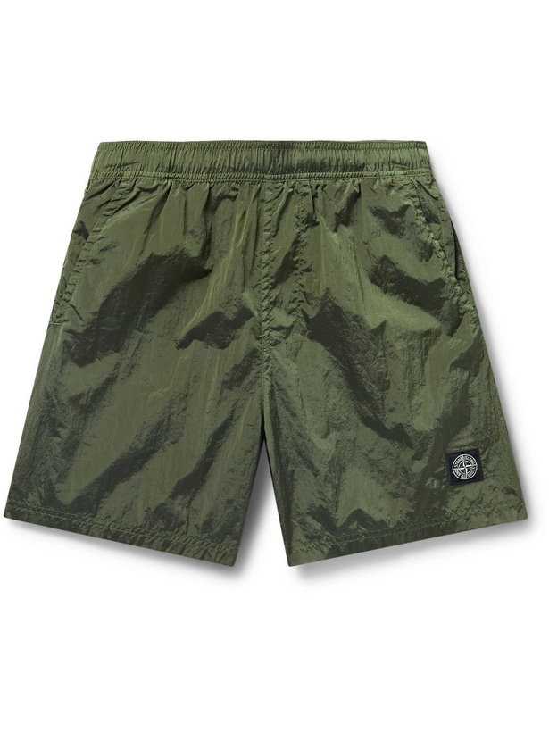 Photo: Stone Island - Mid-Length Logo-Appliquéd ECONYL Swim Shorts - Green