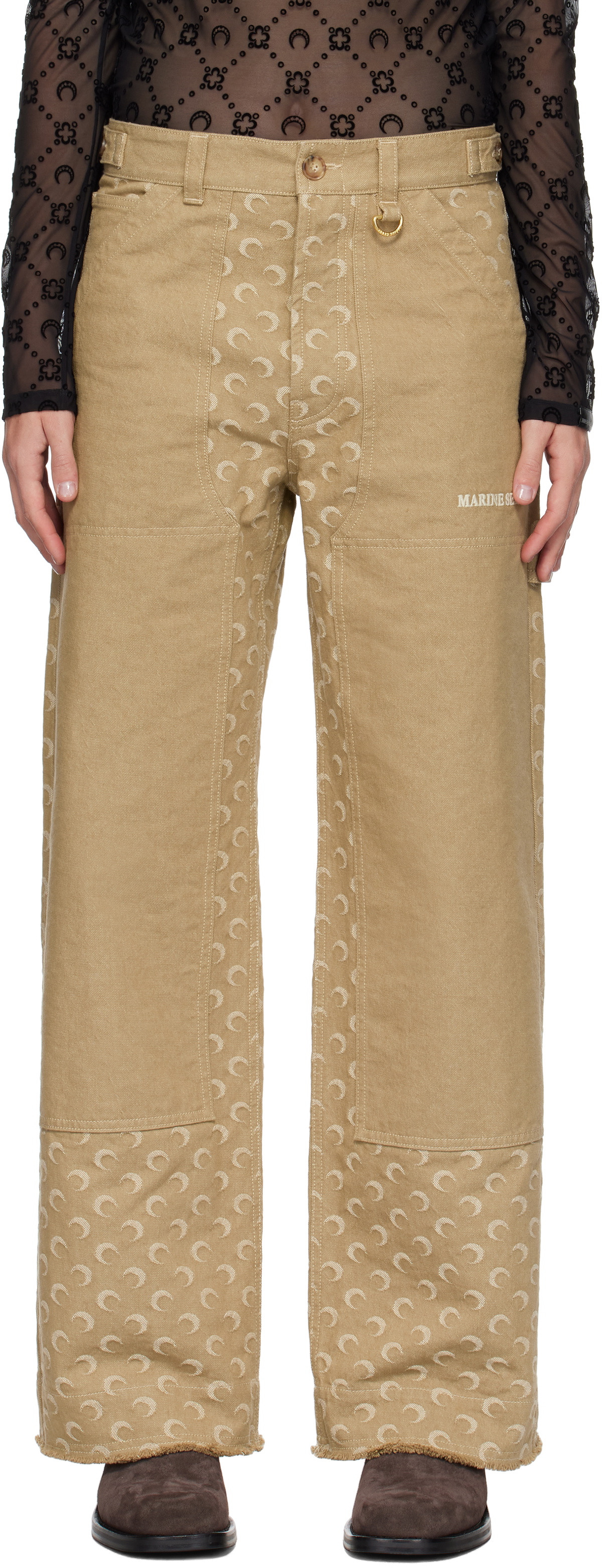 Marine Serre Men's Jogger Pants Black