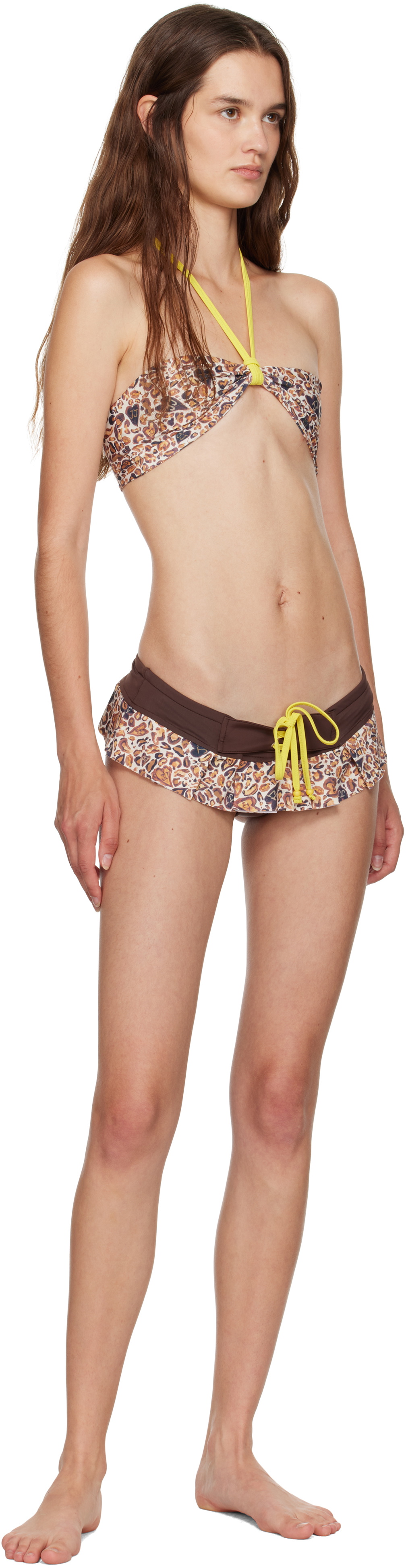 Juliet Johnstone Brown Halter Bandeau Bikini Top